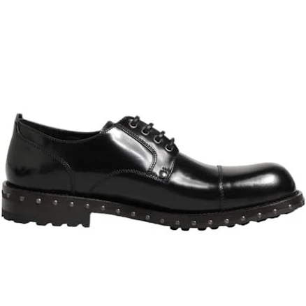 Dolce & Gabbana Men's Studded Leather Derby Shoes