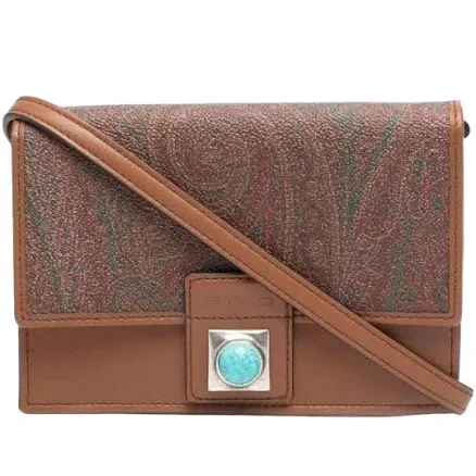 Etro Crown Me Paisley Leather Shoulder Bag