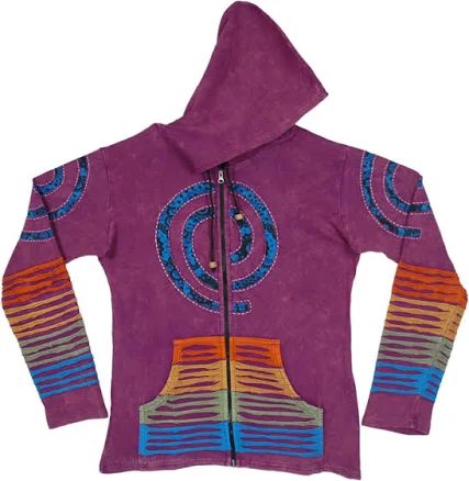 TLB Mystic Swirls Cotton Hoodie with Razor Cut Details