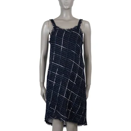 CHANEL 2017 Fringe Trim Tweed Mini Dress