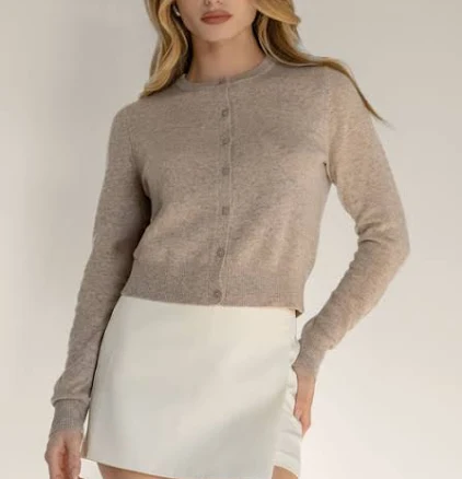 Sadie Cashmere Crew Cardigan