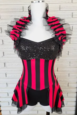 Harmony Threads Sequin Stripe Costume with Bustle and Opera Shrug