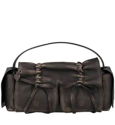Acne Studios Multipocket Leather Bag with Bow-Detail