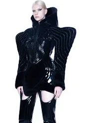 Black Gloss Quilted Puffer Jacket