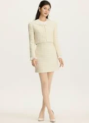 Tweed Pearl Mini Skirt