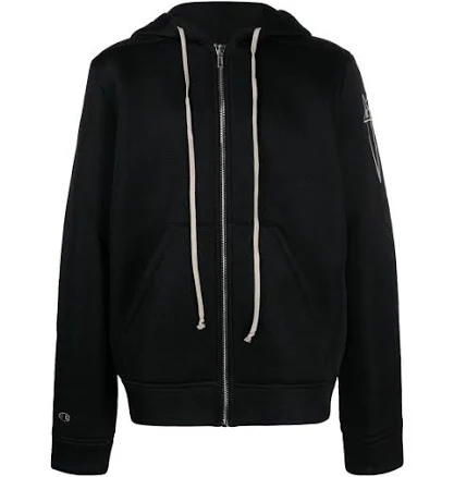 Rick Owens Logo-embroidered Mesh Men Jacket - Black