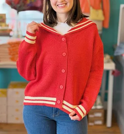 Sue Sailor Collar Sweater Cardigan