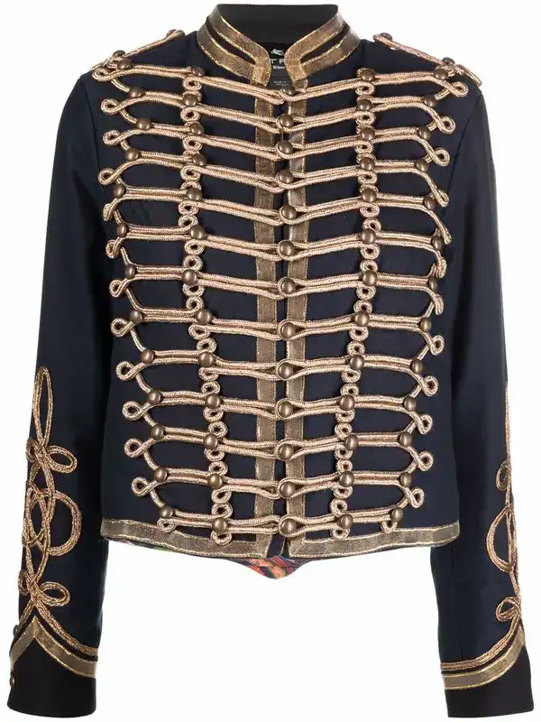 Braid-detail Military Jacket