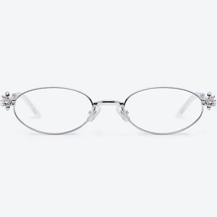Gentle Monster On Ring Silver Oval Sunglasses