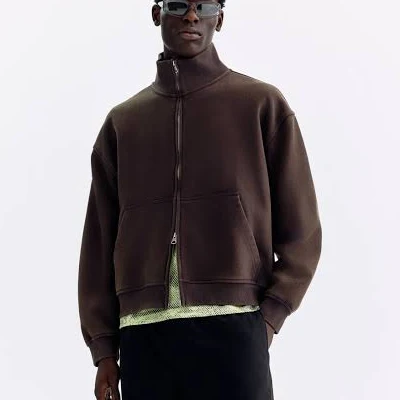 H&M Men's Relaxed Fit Boxy-Style Track Jacket