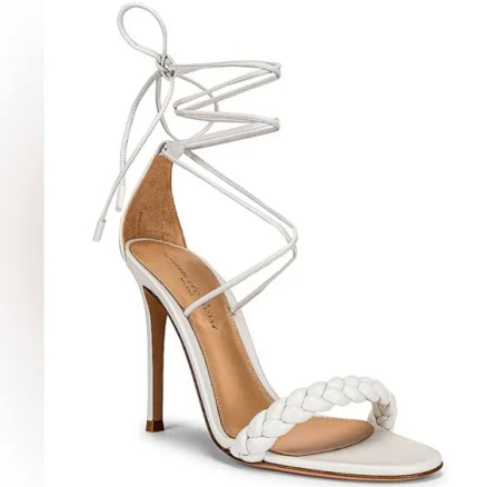 Gianvito Rossi Shoes | Gianvito Rossi Leomi 105 Sandal. Size 38 Or 8. Color White. Worn Once! | Color: White | Size: 8 | Queenie2022's Closet