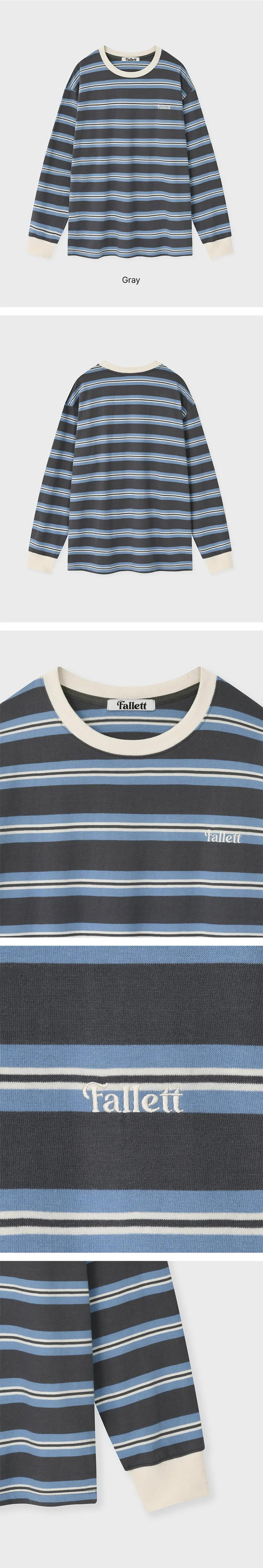 Striped Long Sleeve Gray
