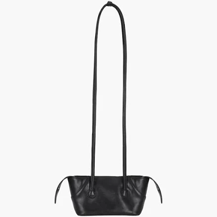 Marge Sherwood Boat Shopper Small Bag - Black Pull-up Leather