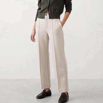 Women's Straight High-Rise Ponte Pant