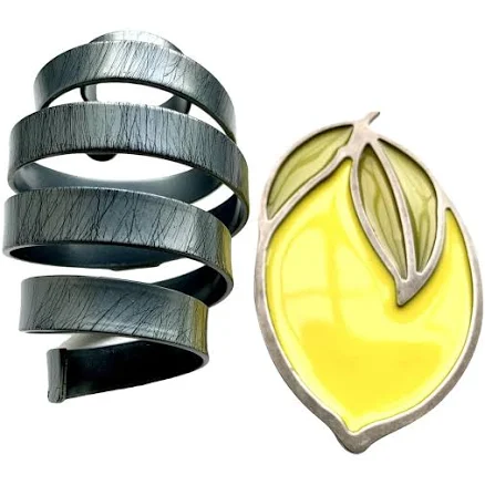 Jacquemus Mismatch Spiral & Lemon Earrings Yellow Ceramic