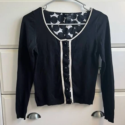 August Silk Cotton Blend Button Up Cardigan