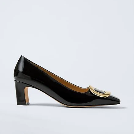 Ann Taylor Women's Patent Leather Buckle Pump