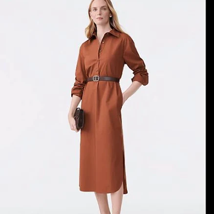 Ann Taylor Women's Belted Midi Shirtdress