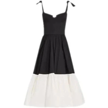 Bronx and Banco Women's Catalina Two-Tone Sweetheart Midi Dress