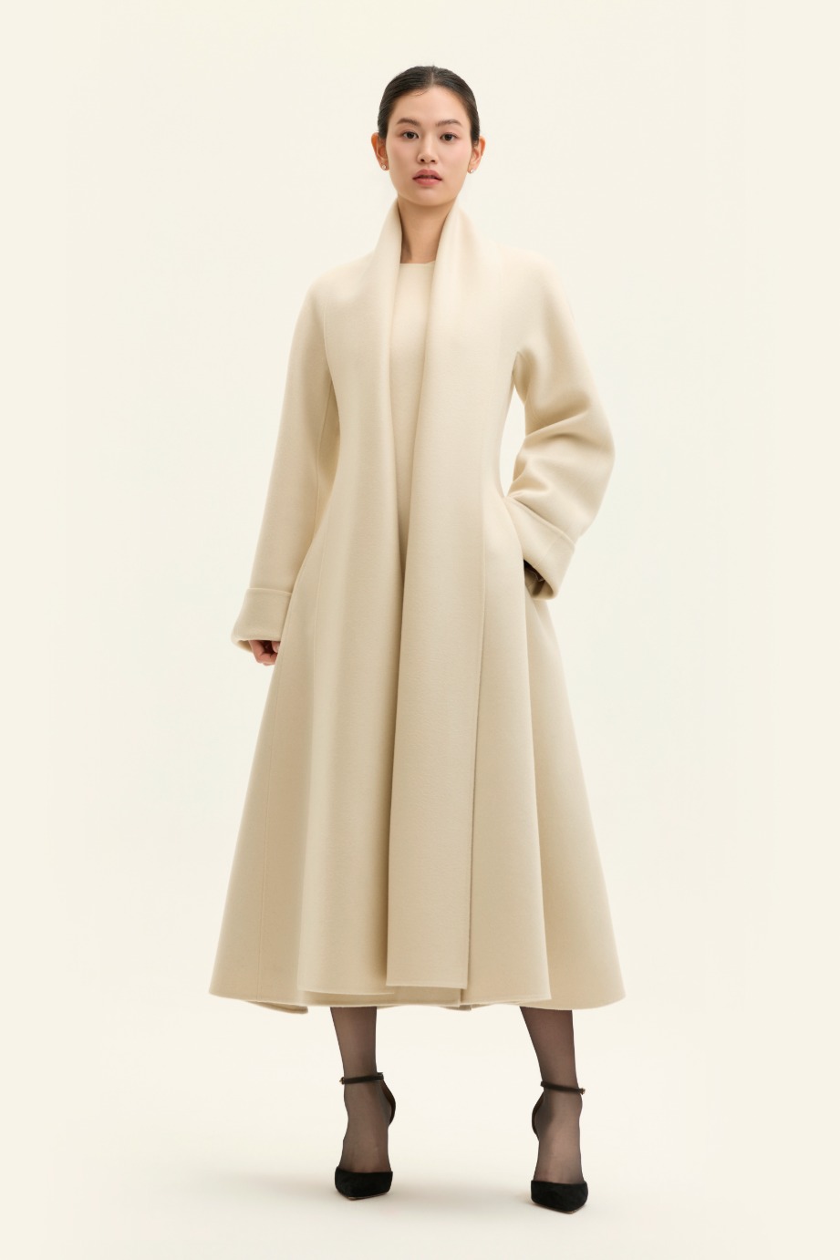 Cashmere Wool Scarf Coat
