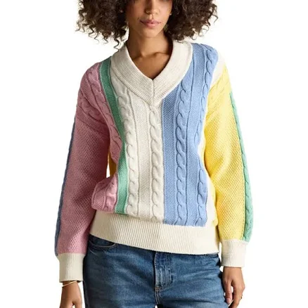 Joules Women's Cable Knit Cotton Cricket Jumper