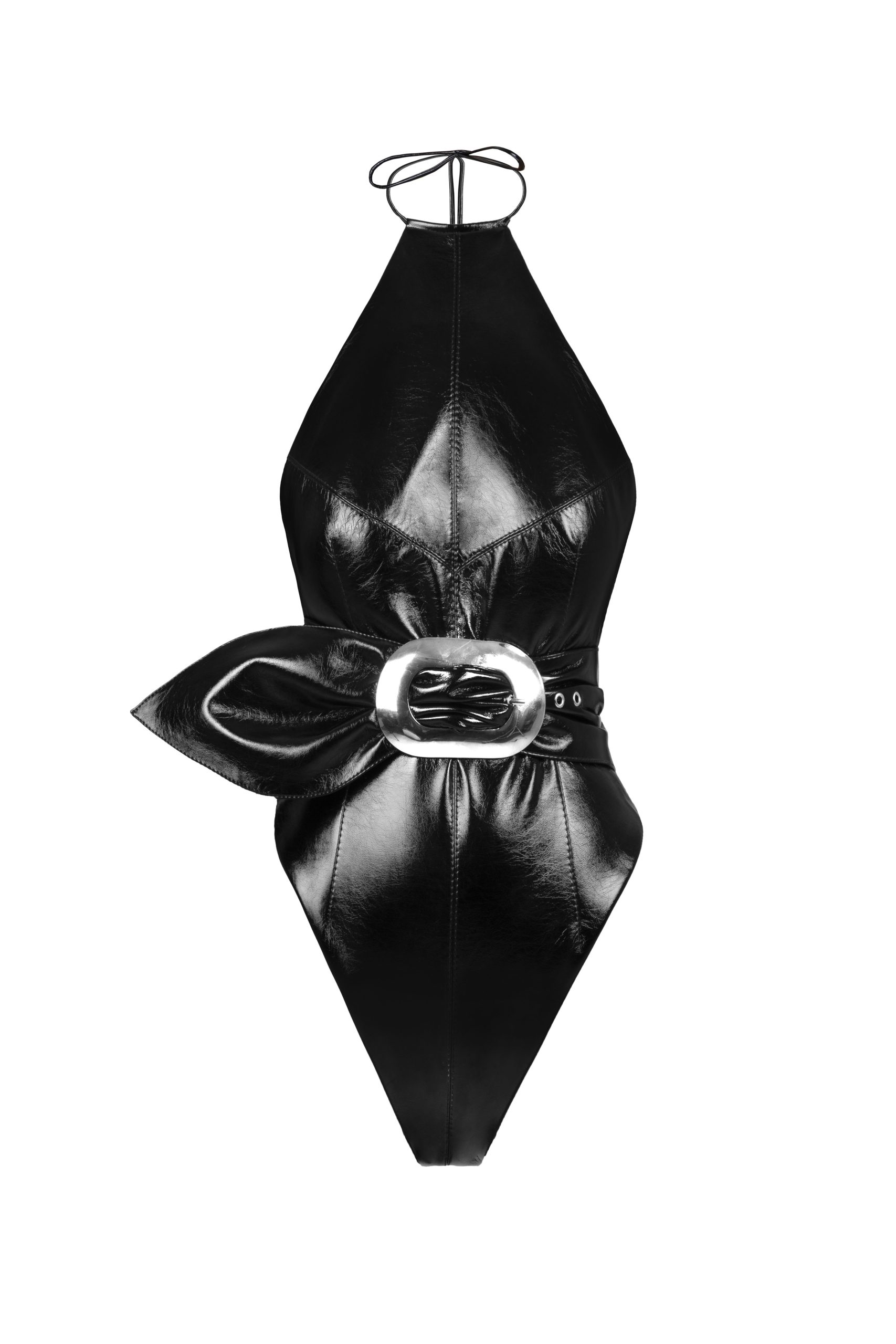 Lacquer halterneck bodysuit - Aleksandre Akhalkatsishvili