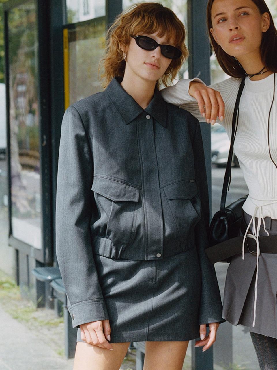 Wool Pocket Blouson in M/Grey VW4AM060