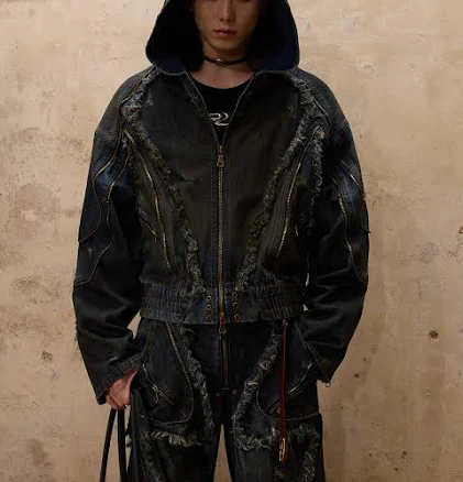 Personsoul Aliens Dirty Denim Coat