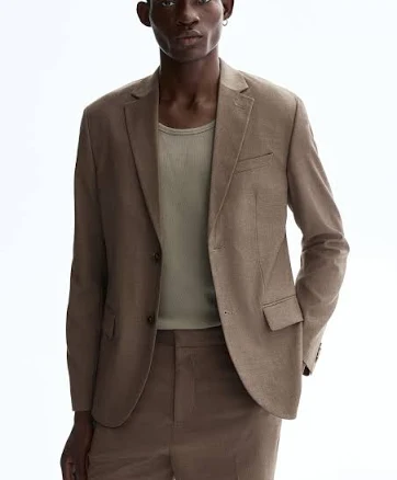H&M Men's Regular-Fit Single-Breasted Jacket