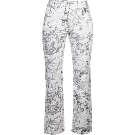 Off-White cartoon-printed straight Women jeans