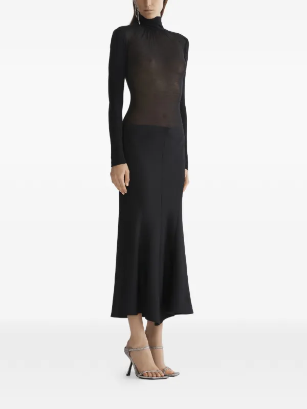 High-neck Long-sleeve Dress