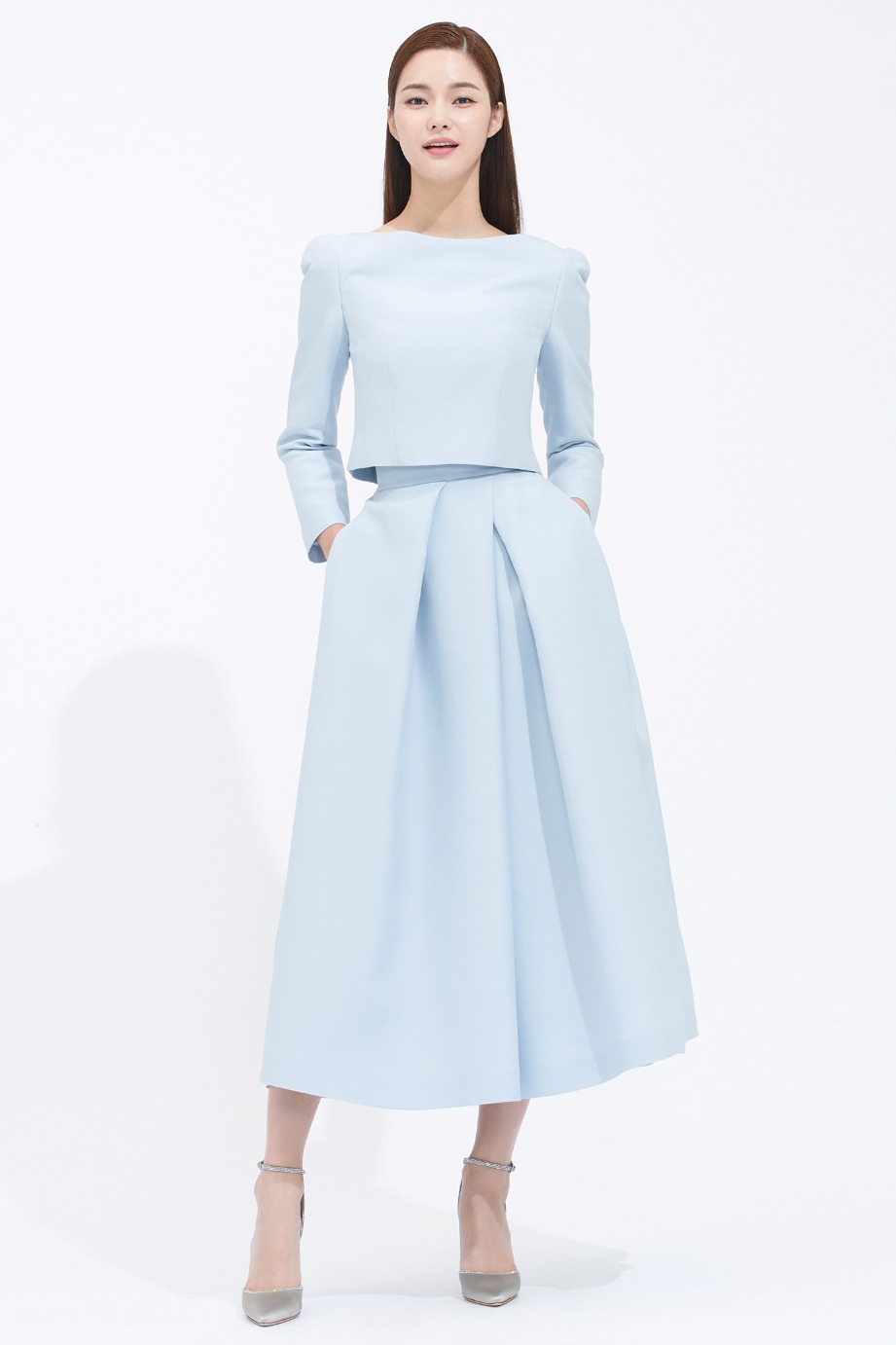WOOL SILK HIGH WAIST VOLUME SKIRT