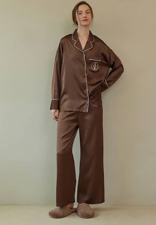 CLASSIC ROUND PAJAMA SET_chocolate