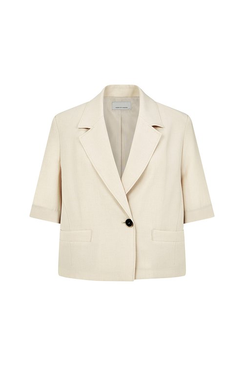 Half Sleeve One Button Jacket