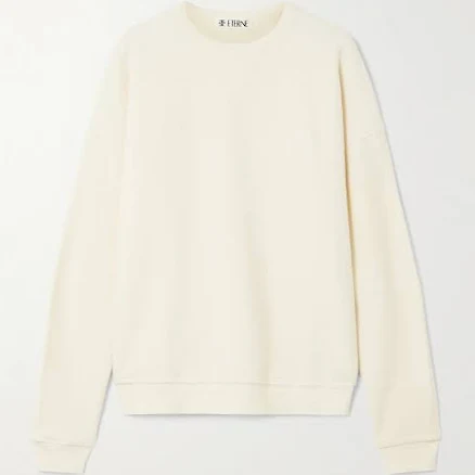 ÉTERNE Women's Embroidered Cotton-terry Sweatshirt