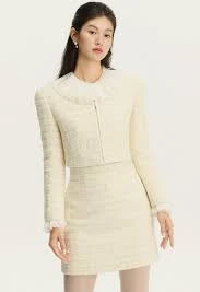 Tweed Pearl Crop Jacket