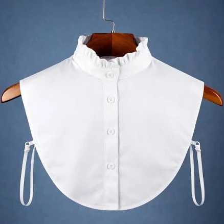 Women's Classical Ruffle Turtle Neck Cotton Blouse