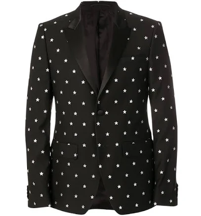 Givenchy Peak Lapel Jacket Slim Fit-Black 48