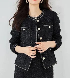 Wool Blend Cropped Jacket