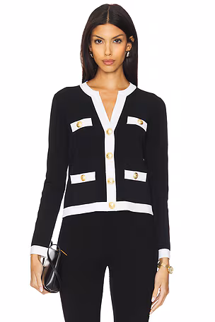 Estefania Contrast Trim Cardi