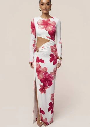 Floral Garden Oasis Maxi Dress