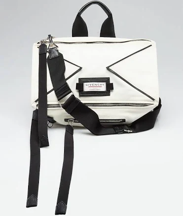 Givenchy White Nylon Downtown Pandora Large Messenger Bag