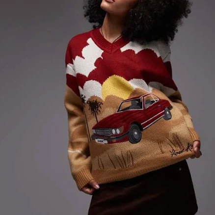 House of Sunny On the Road relaxed V-neck sweater