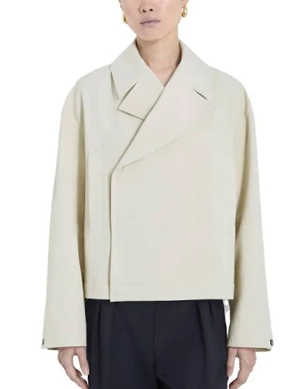 Loulou Studio Chiffon Cotton Gabardine Asymmetrical Jacket
