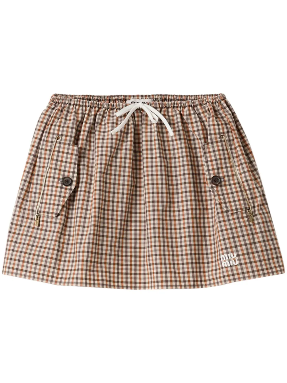 Gingham Check Mini Skirt