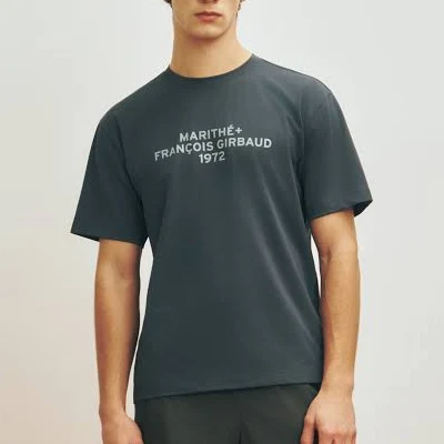 Marithe Sport Lettering Logo Tee Charcoal - M
