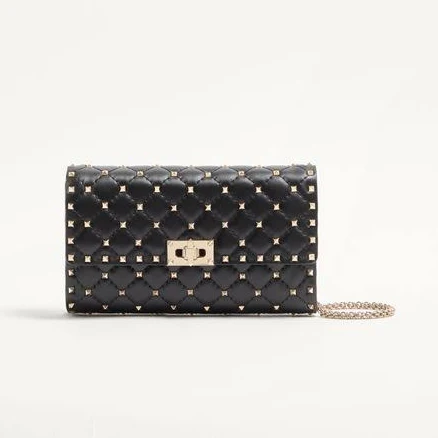 Valentino Garavani Rockstud Spike Nappa Leather Crossbody Clutch Bag