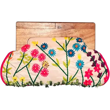 Floral Embroidered Durable Clutch Bag