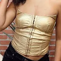 Metallic Corset Top
