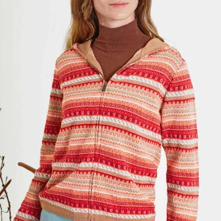 Jacquard Hoodie Cardigan